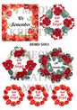We Remember Poppy Wreaths Decoupage Rice Paper - REMD 5001