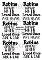 Robin Bird Memorial Decoupage Rice Paper - ROBLON 3002