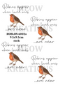 Robin Bird Memorial Decoupage Rice Paper - ROBLON 6002a