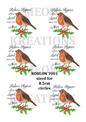 Robin Bird Memorial Decoupage Rice Paper - ROBLON 7001