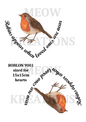 Robin Bird Memorial Decoupage Rice Paper - ROBLON 9001