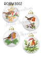 Robin Bird Christmas Decoupage Rice Paper - ROBM 3002