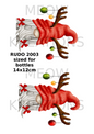 Gonk Reindeer Christmas Decoupage Rice Paper - RUDO 2003