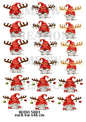 Gonk Reindeer Christmas Decoupage Rice Paper - RUDO 5001