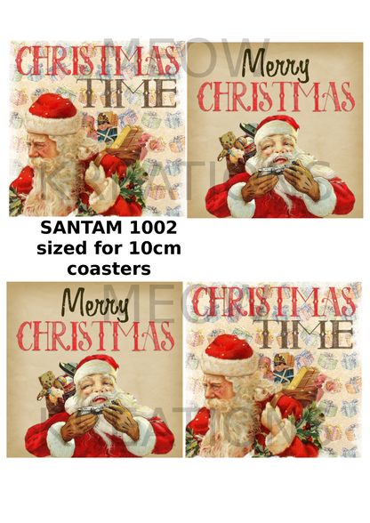 Vintage Father Christmas Decoupage Rice Paper - SANTAM 1002