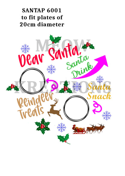 Christmas Eve Plate Decoupage Rice Paper - SANTAP 6001