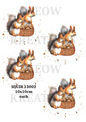 Squirrels With Nut Basket Decoupage Rice Paper - SQUIR 13002