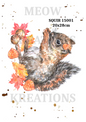 Watercolour Autumn Squirrel Decoupage Rice Paper - SQUIR 15001