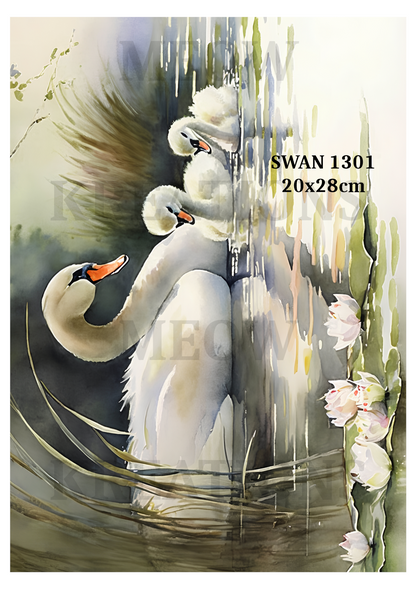 Decoupage Rice Paper - SWAN 1301