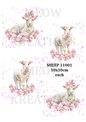 Floral Lambs Watercolour Decoupage Rice Paper - SHEEP 11001