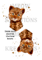 Tiger Cub Heart Design Decoupage Rice Paper - TIGER 201a