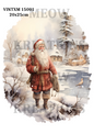Vintage Father Christmas Decoupage Rice Paper - VINTXM 15001