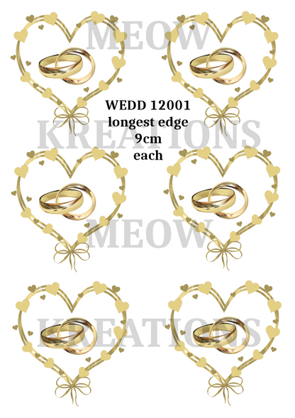 Decoupage Rice Paper - WEDD 12001