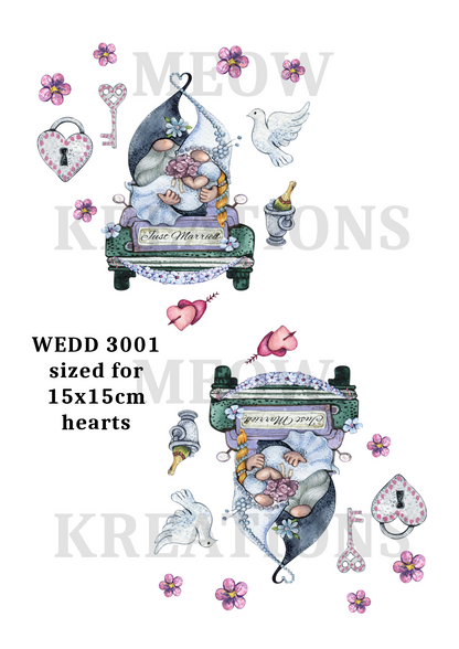 Decoupage Rice Paper - WEDD 3001
