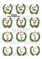 Fawn with Christmas Wreath Decoupage Rice Paper - WREM 17001