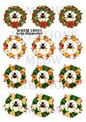 Bee Christmas Wreath Decoupage Rice Paper - WREM 18001