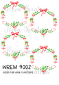 Christmas Ribbon & Foliage Wreath Decoupage Rice Paper - WREM 9002