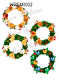 Christmas Foliage Wreath Decoupage Rice Paper - WREM 1002