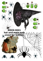 Halloween Witch Hat, Spiders & Potions Decoupage Rice Paper - WEEN 8001