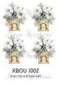 Christmas Candle Decoupage Rice Paper - XBOU 1002