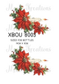 Poinsettia Christmas Decoupage Rice Paper - XBOU 8003