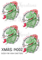 Dinosaur Christmas Decoupage Rice Paper - XMAS 14002