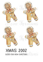 Gingerbread Christmas Decoupage Rice Paper - XMAS 2002