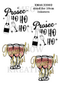 Prosecco Christmas Decoupage Rice Paper - XMAS 22002