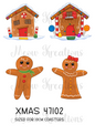 Gingerbread Christmas Decoupage Rice Paper - XMAS 47102