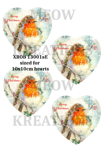 Robin Bird Decoupage Rice Paper - XROB 13001aE