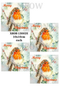 Robin Bird Christmas Decoupage Rice Paper - XROB 13002E