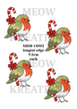 Robin Bird Christmas Decoupage Rice Paper - XROB 14002