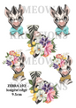 Cute Quirky Zebra Decoupage Rice Paper - ZEBRA 102