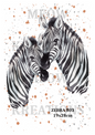 Zebra Pair Safari Animal Decoupage Rice Paper - ZEBRA 803