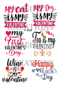 Cat & Dog Valentine Quotes Decoupage Rice Paper - V068